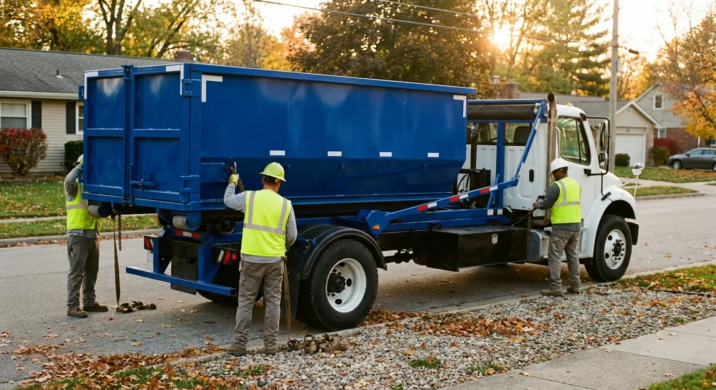 Roll-off dumpster delivery truck in Colorado Springs, CO