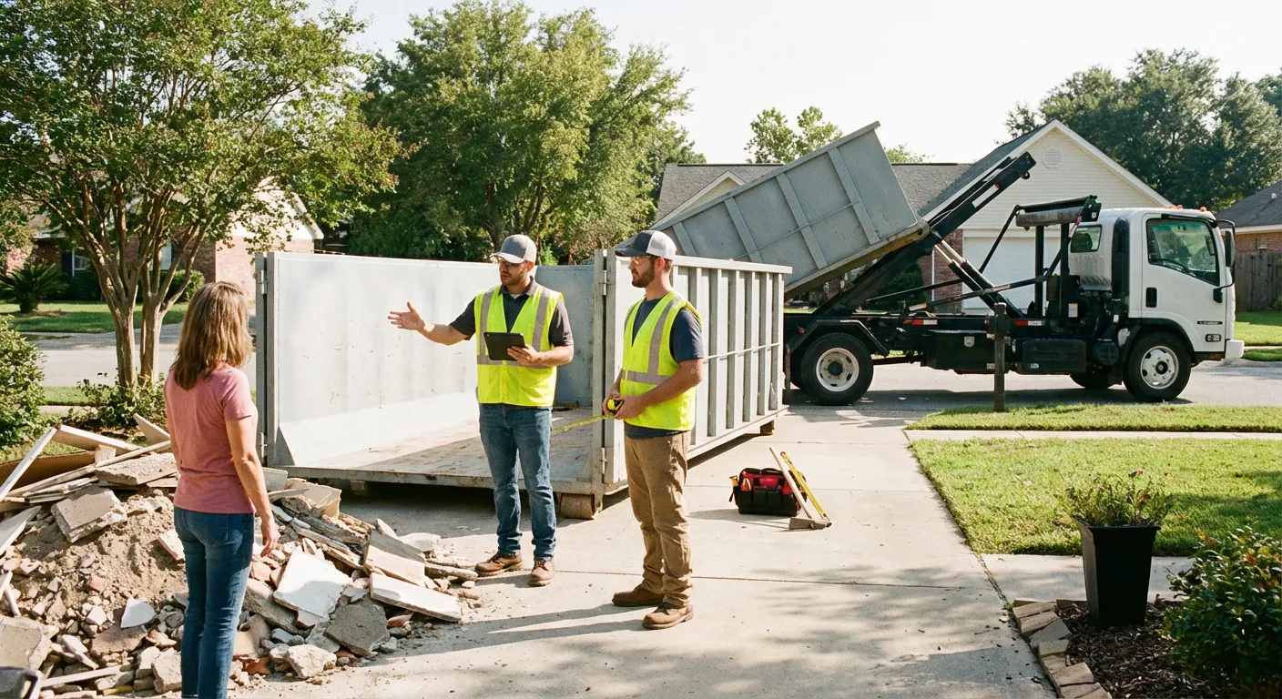 Pikes Peak Roll-Offs dumpster delivery truck in Colorado Springs, CO