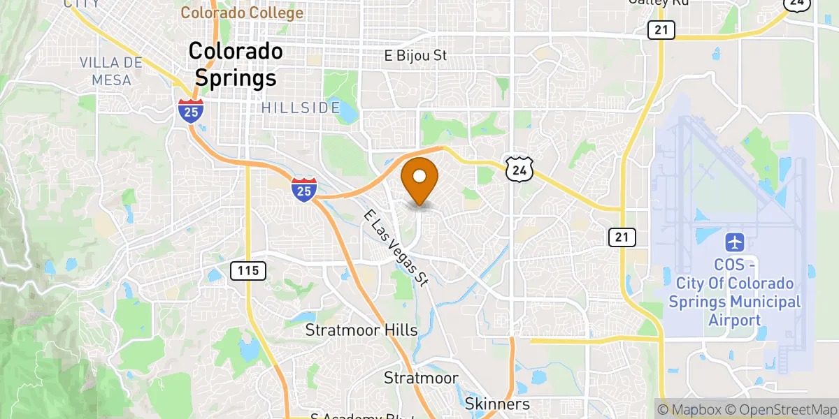 neighborhood map neighborhood map in Colorado Springs, CO